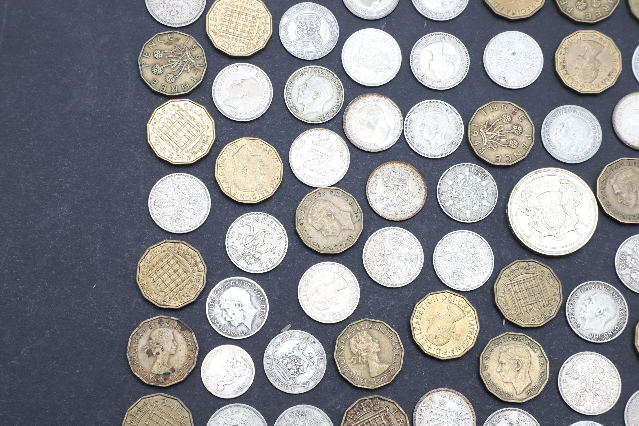 A COLLECTION OF GEORGE III AND LATER SIXPENCE, THREEPENCE AND OTHERS. - Image 4 of 7