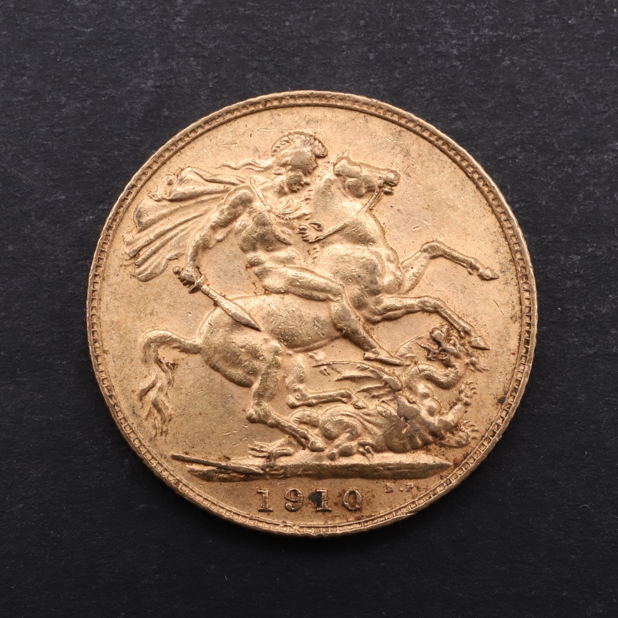 AN EDWARD VII SOVEREIGN, 1910. - Image 2 of 3