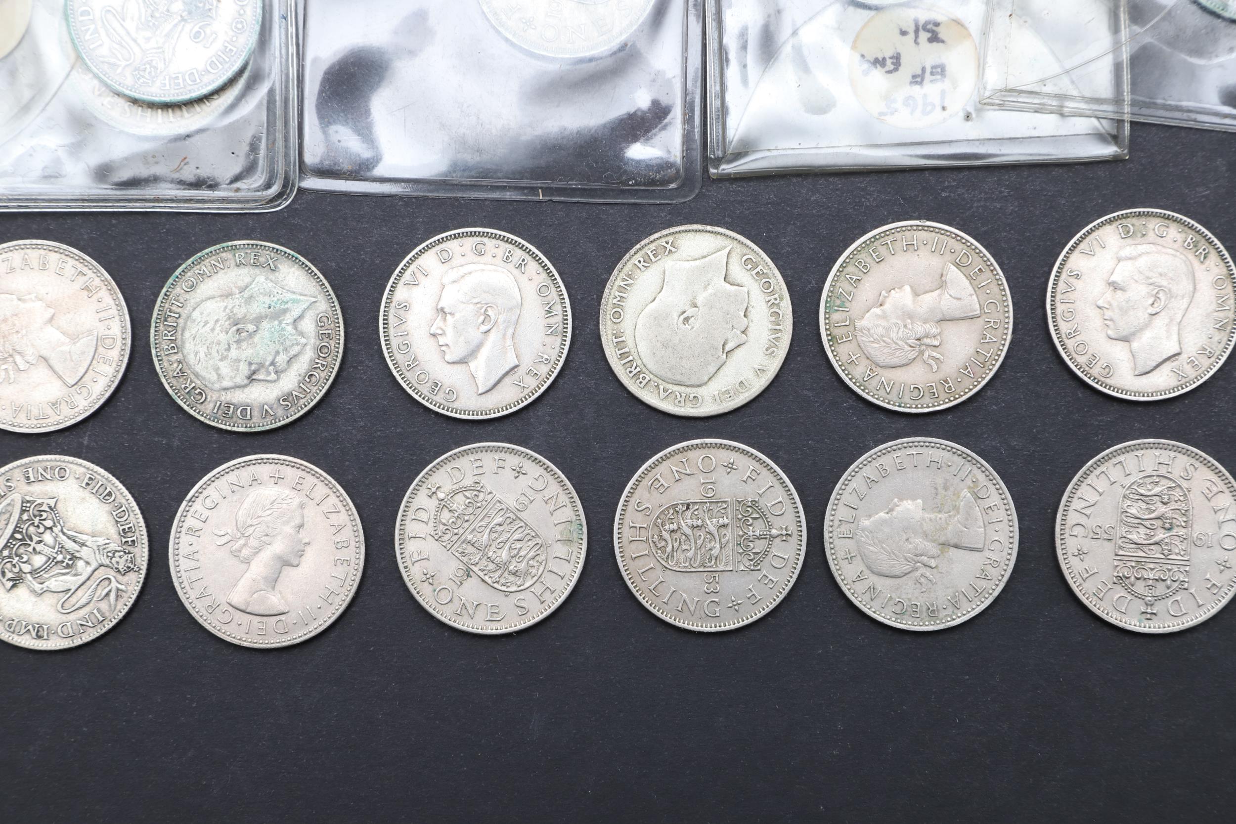 A DATE RUN OF GEORGE V, GEORGE VI AND ELIZABETH II PRE-DECIMAL SHILLLINGS. - Image 10 of 11