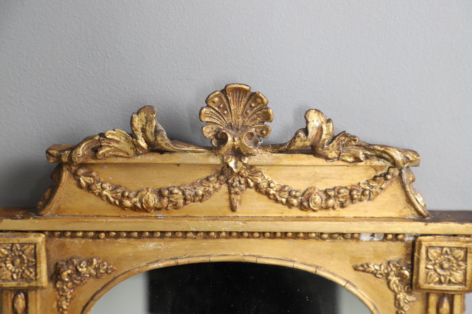 A PAIR OF 19TH CENTURY GILTWOOD RETANGULAR WALL MIRRORS. - Image 4 of 8