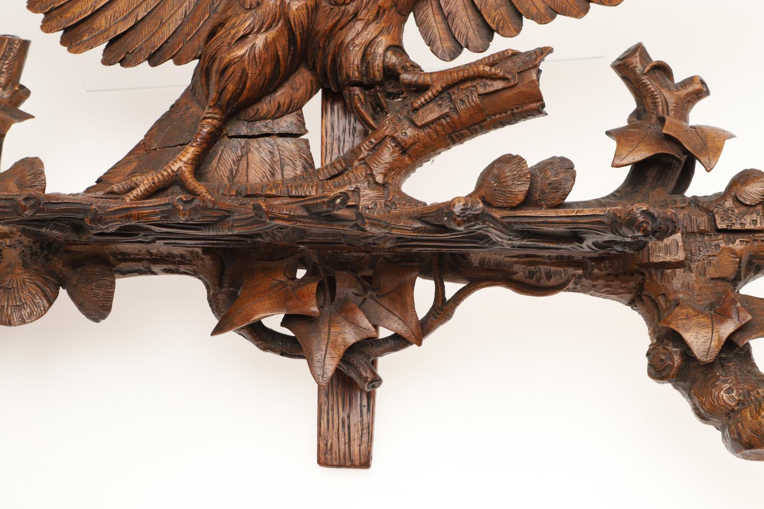 A 19TH CENTURY BAVARIAN CARVED WALNUT BOOK STAND. - Image 7 of 11