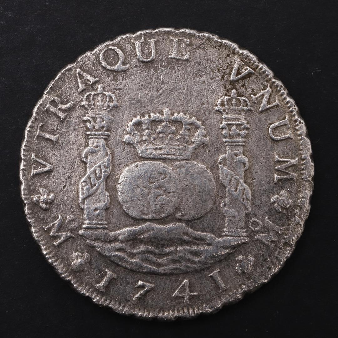 A SPANISH SILVER 8 REALES COIN FROM THE HOLLANDIA..