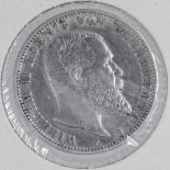 Deutsches Kaiserreich Württemberg 1904 F, 2.- Mark - Silbermünze "Wilhelm II. - König v-