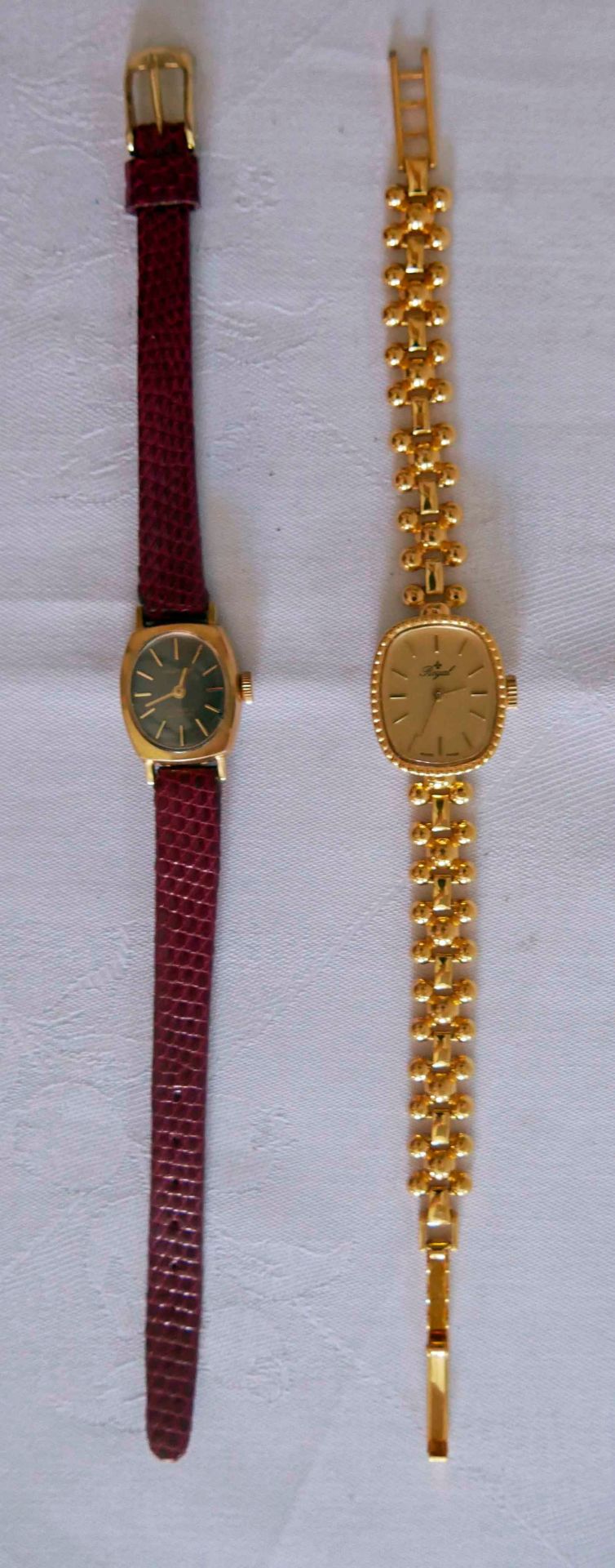 2 Damen Armbanduhren, dabei 1x Prätina mechanisch. Funktion geprüft, guter Zustand