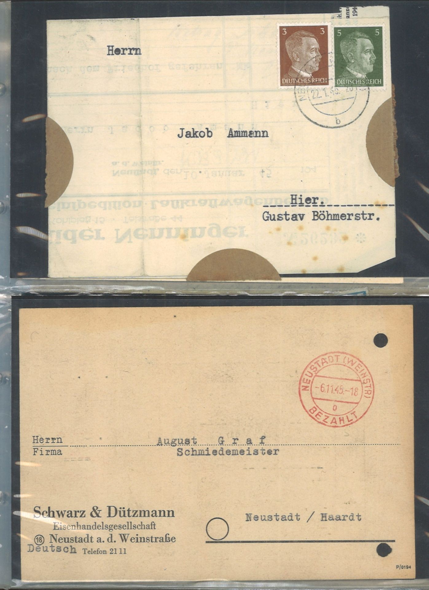 Briefalbum mit Inhalt Deutsches Reich, BRD sowie Bildpostkarten Serien. Bitte besichtigen - Image 2 of 3