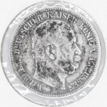 Deutsches Kaiserreich Preußen 1876 B, 2.- Mark - Silbermünze "Wilhelm". Erhaltung: ss.