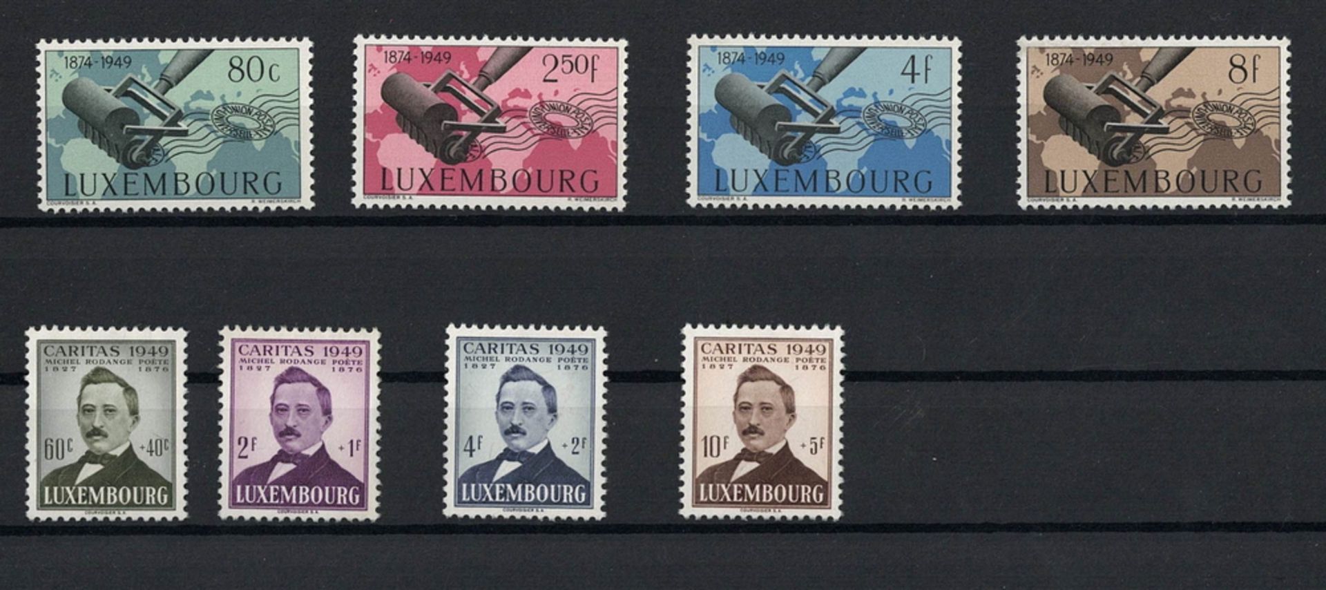 Luxemburg 1949. MiNr. 460-467, postfrisch