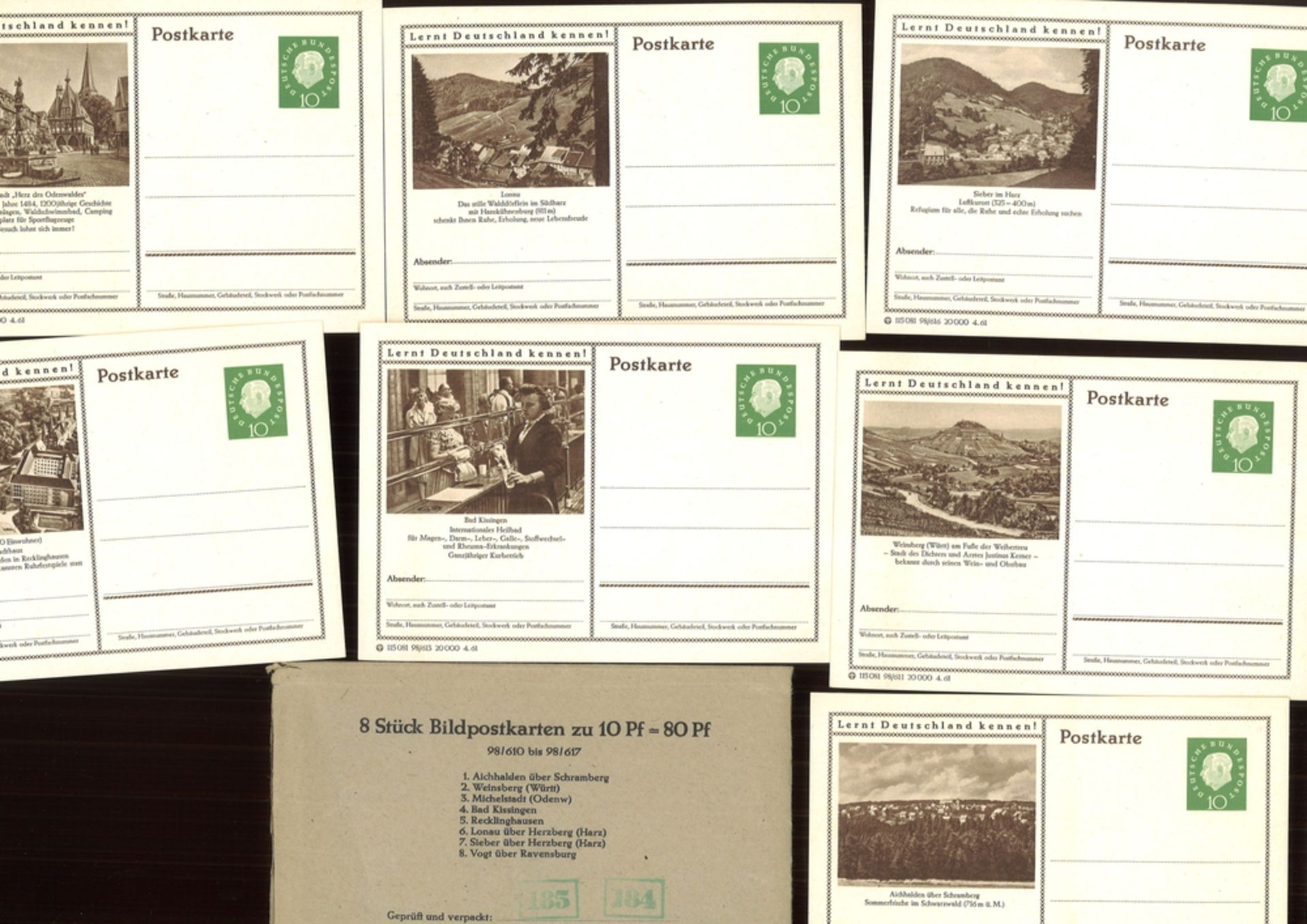 Briefalbum mit Inhalt Deutsches Reich, BRD sowie Bildpostkarten Serien. Bitte besichtigen