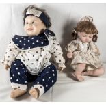 Zwei Puppen: 1 x Stoff / Kunststoff, Höhe: ca. 58 cm, 1 x "Anni", aus der Annabell Collection