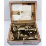 Austrian Wien Theodolite von Starke + Kammerer No. 915, Messing im Original Kasten.