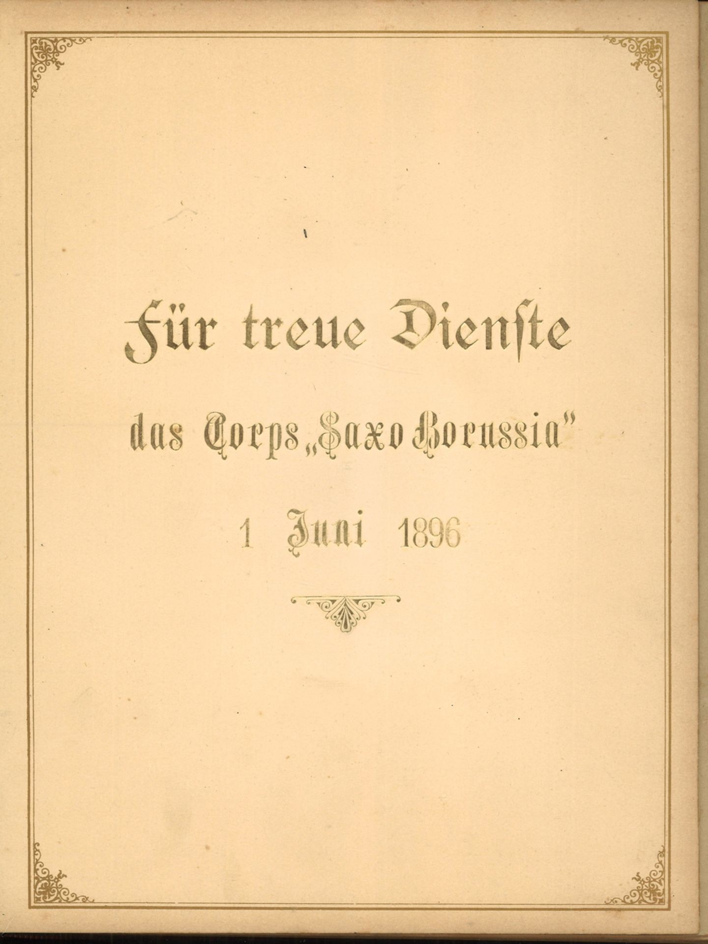 dickes Fotoalbum "für treue Dienste das Corps "Saxo Borussia" 1 Juni 1896" insgesamt 71 Portrait - Image 2 of 5