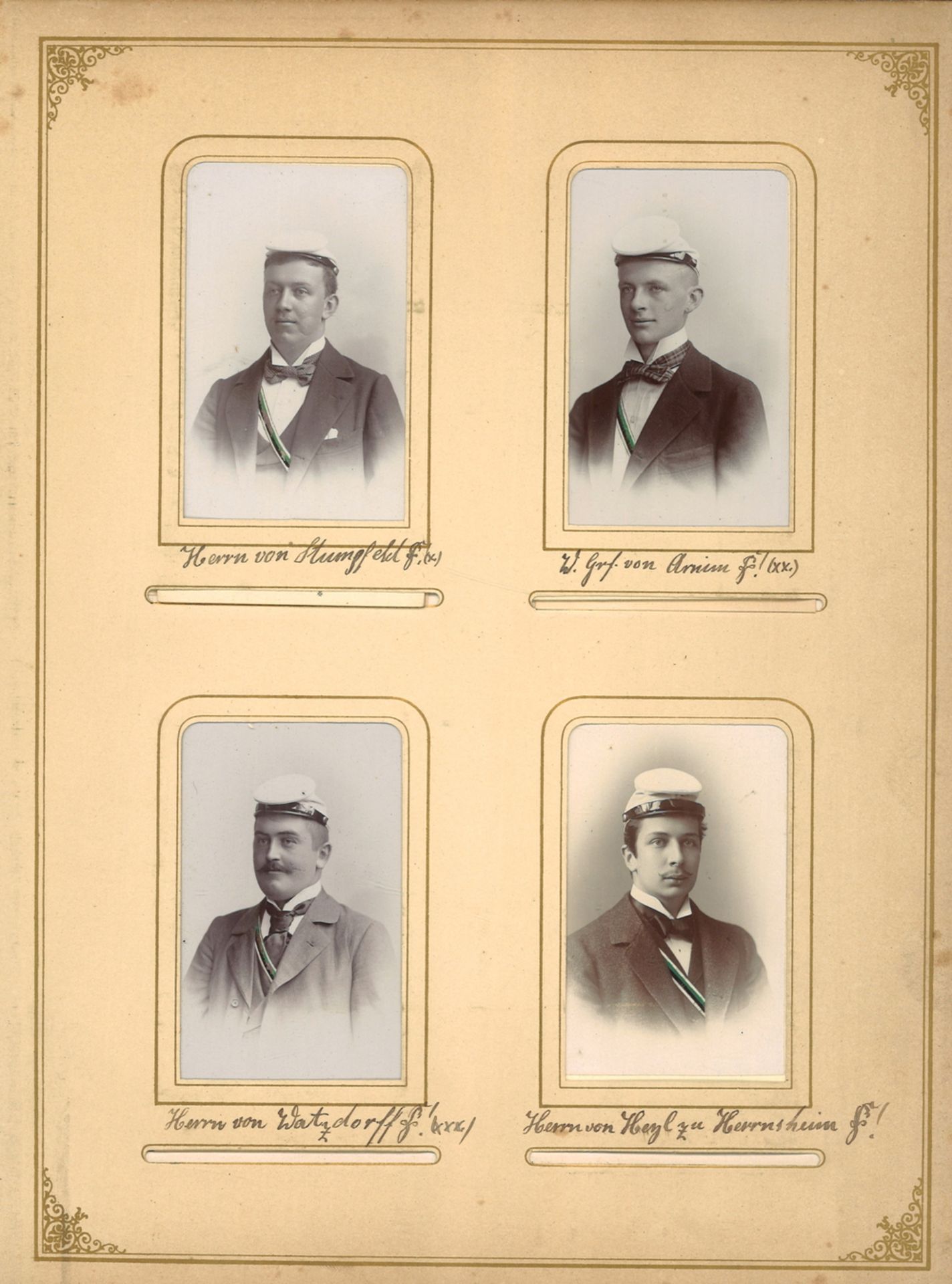 dickes Fotoalbum "für treue Dienste das Corps "Saxo Borussia" 1 Juni 1896" insgesamt 71 Portrait - Image 3 of 5