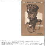 Feldpostkarte mit dem Poststempel "Ravensburg 31.12.1917". Die Karte wurde von O. BLeicher