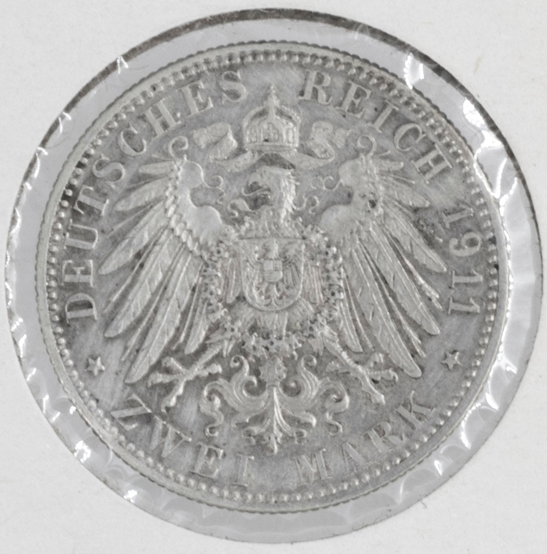 Deutsches Kaiserreich Bayern 1911 D, 2.- Mark - Silbermünze "Luitpold - Prinzregent v. Bayern". - Bild 2 aus 2