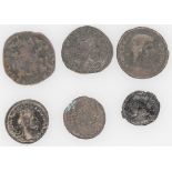 Lot Römische Münzen, Kaiserzeit. Bitte besichtigen.