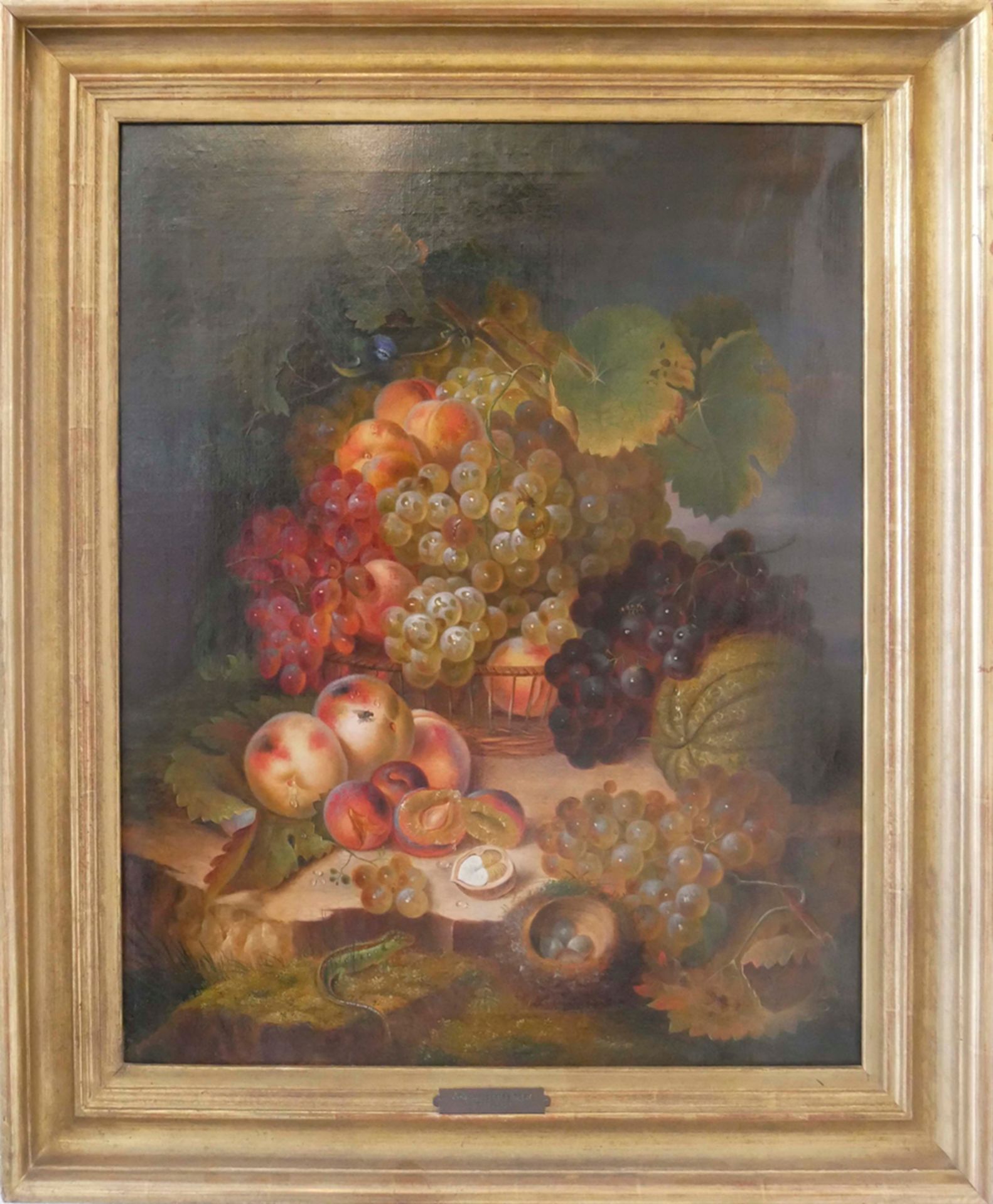 Johann Schlesinger (1768 Ebertsheim 1840 Sausenheim / Grünstadt) Stillleben mit Früchten, Nest "