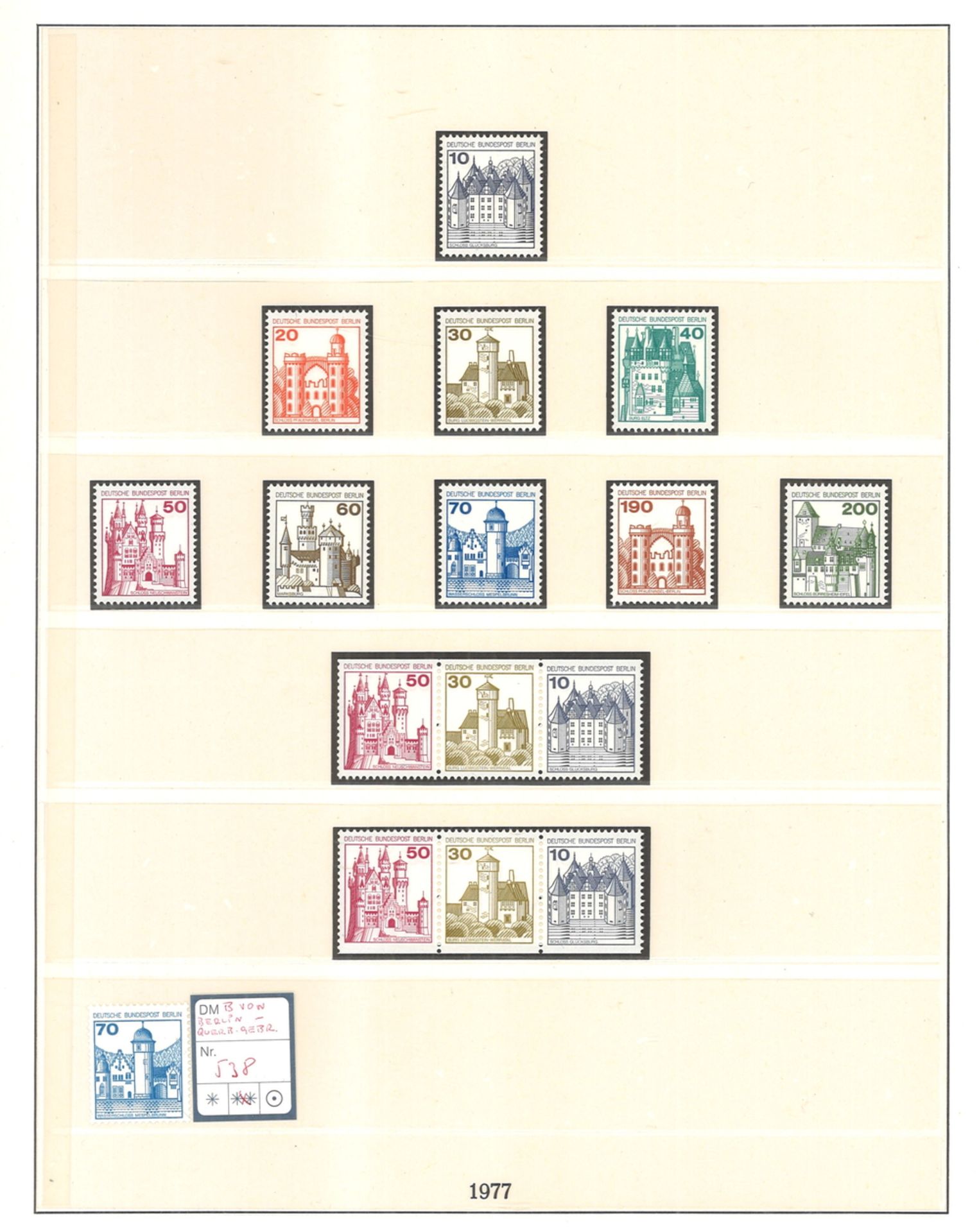 Berlin, T-Lindner doppelt geführte Sammlung von 1970-1979, dabei auch Abarten, Plattenfehler etc., - Image 2 of 4