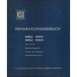 Aus Oldtimer Sammlung! NSU Reperaturhandbuch "NSU 1000, NSU 1200" NSU Motorenweke Aktiengesellschaft