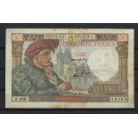 Frankreich, Banknote 50 Frances, 1941, gebraucht