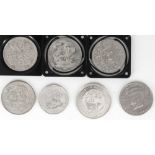 Lot Münzen aus Großbritannien, Niue, Dominikanische Republik und Liberia. Cu/Ni. Erhaltung: stgl.