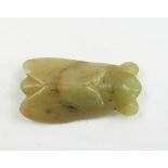 Jade? Schnitzerei, China, Länge ca. 5,5 cm