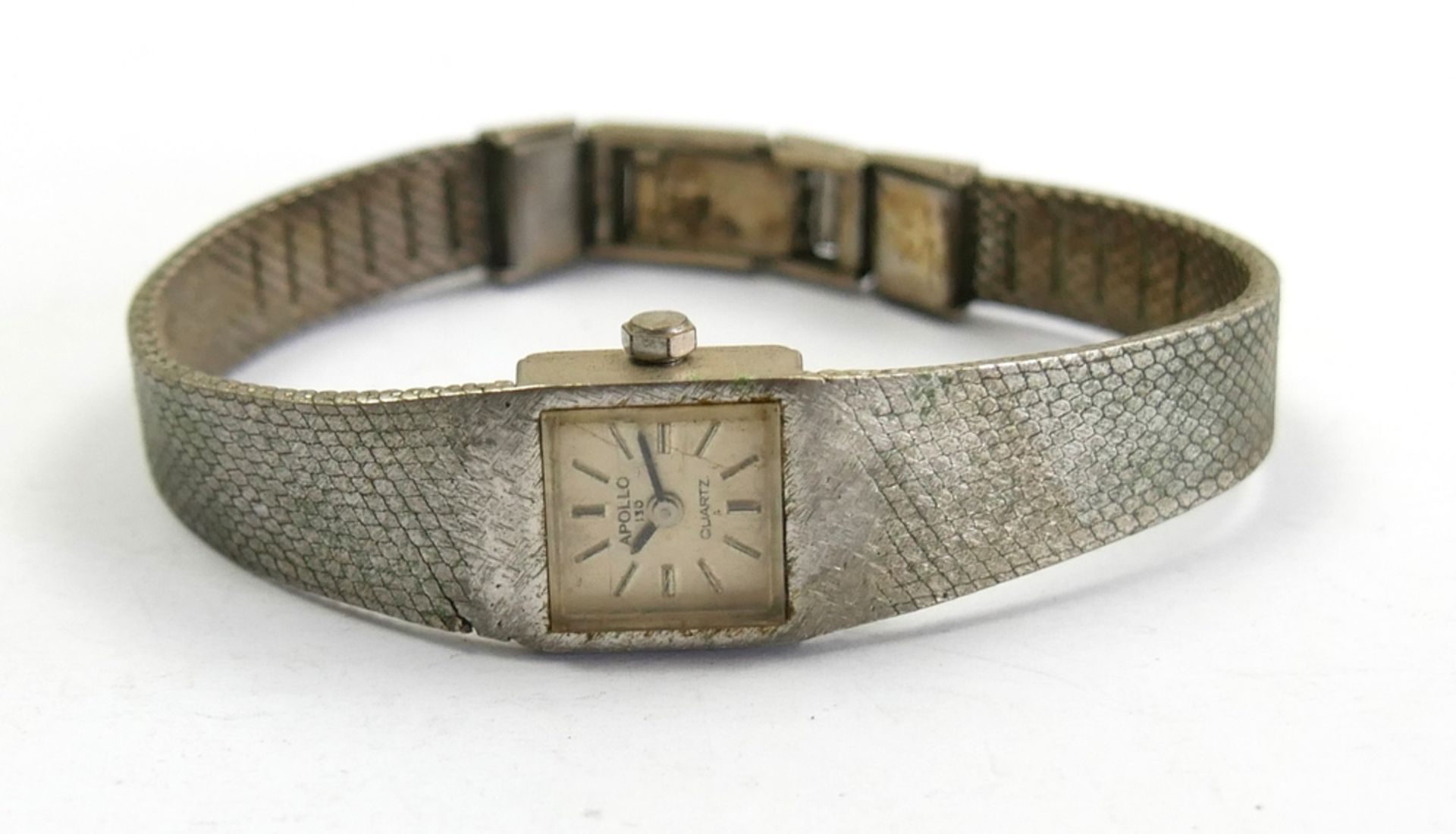 Damen Armbanduhr Apollo 113 Quarz, 835er Silber. Funktion geprüft