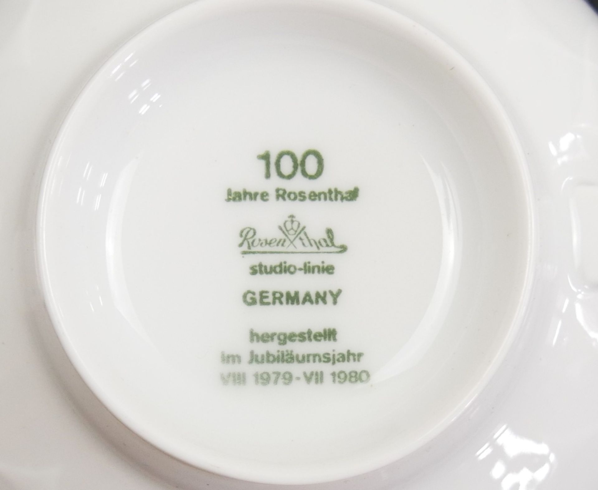 100 Jahre Rosenthal, Rosenthal Studio Line, hergestellt im Jubiläumsjahr VII 1980, bestehend aus 6 - Image 2 of 3