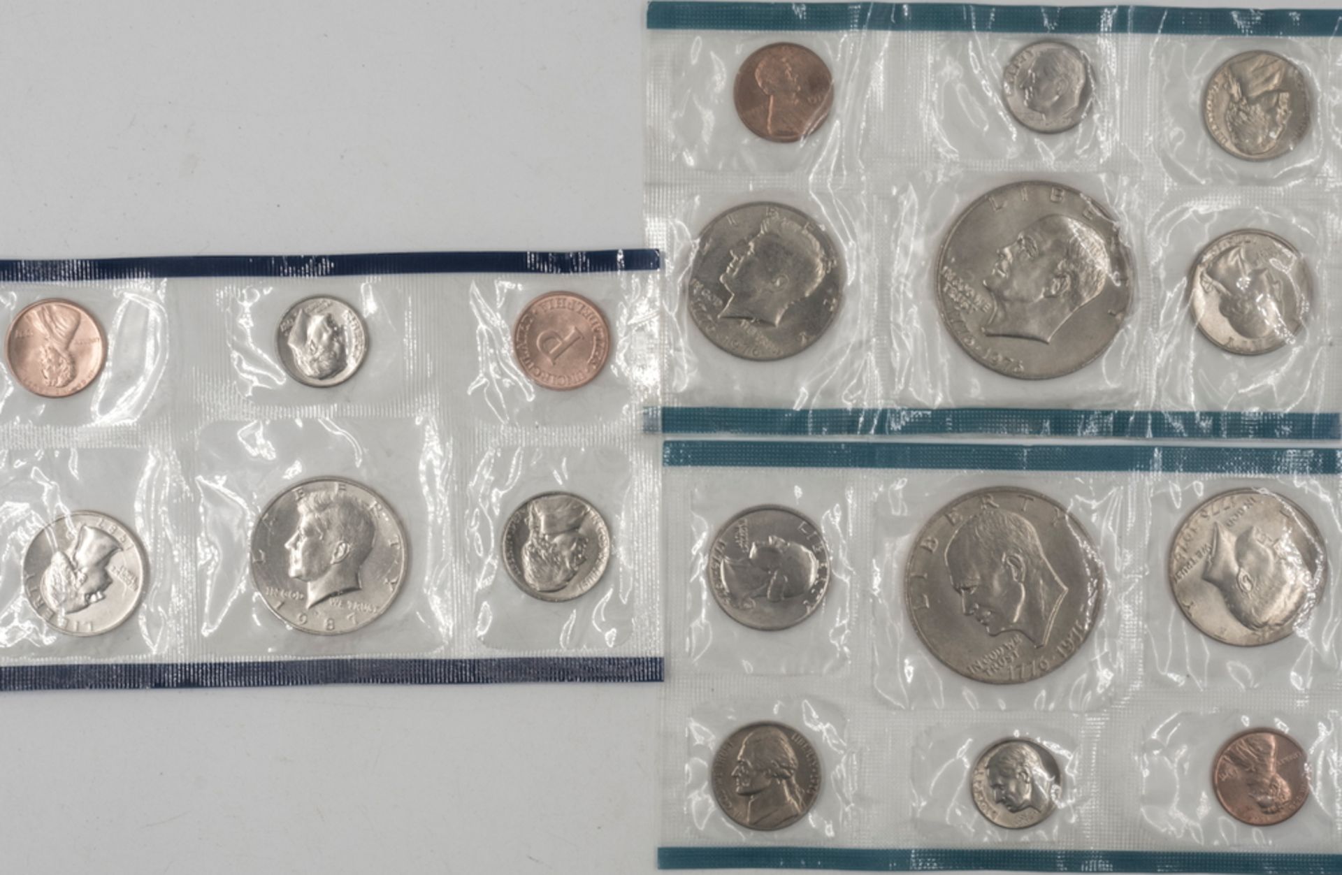 USA, Lot Kursmünzensätze, 2 x 1976 und 1 x 1987. Qualität: stgl.