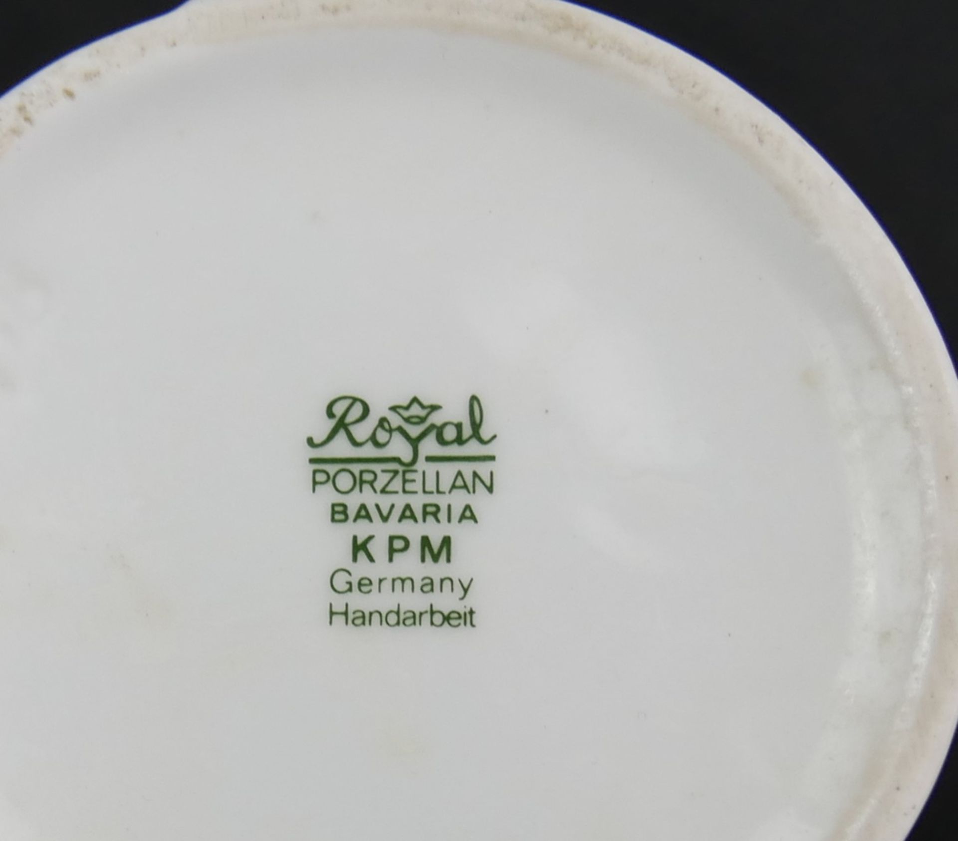 Royal Porzellan Bavaria KPM Vase weiß mit Rosa Rand. Höhe ca. 18 cm - Bild 2 aus 2