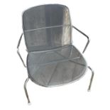 wohl Firma Knoll, Metall Longchair, Sitzfläche abnehmbar, Designklassiker aus den 80er Jahren.