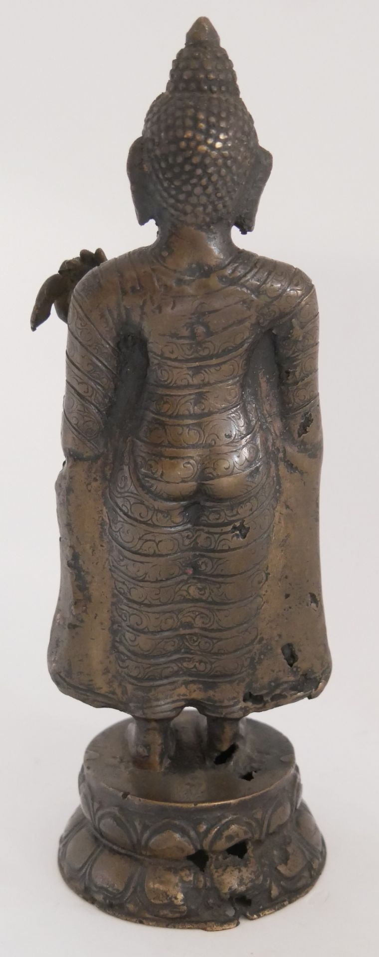 Bronze Figur "Sultanganj" Indien wohl 20. Jahrhundert. Älteres Stück, bitte besichtigen. Höhe ca. 21 - Image 2 of 3