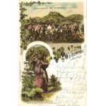 Postkarte "Gruss von der Weibertreu b. Weinsberg", gelaufen