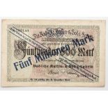 Deutschland 1922, BASF Ludwigshafen a. Rhein, Notgeld 5 Millionen Mark. Erhaltung: ss.