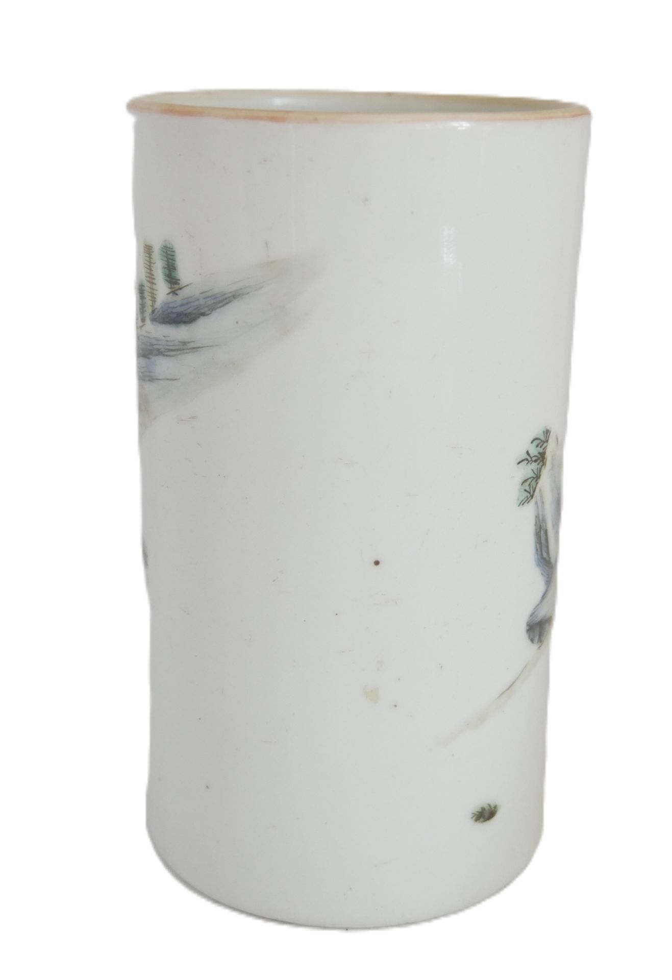 Aus Sammelauflösung! Altes chinesisches Porzellan des 19. Jahrhunderts. Pinselständer "2 Damen vor - Image 2 of 3
