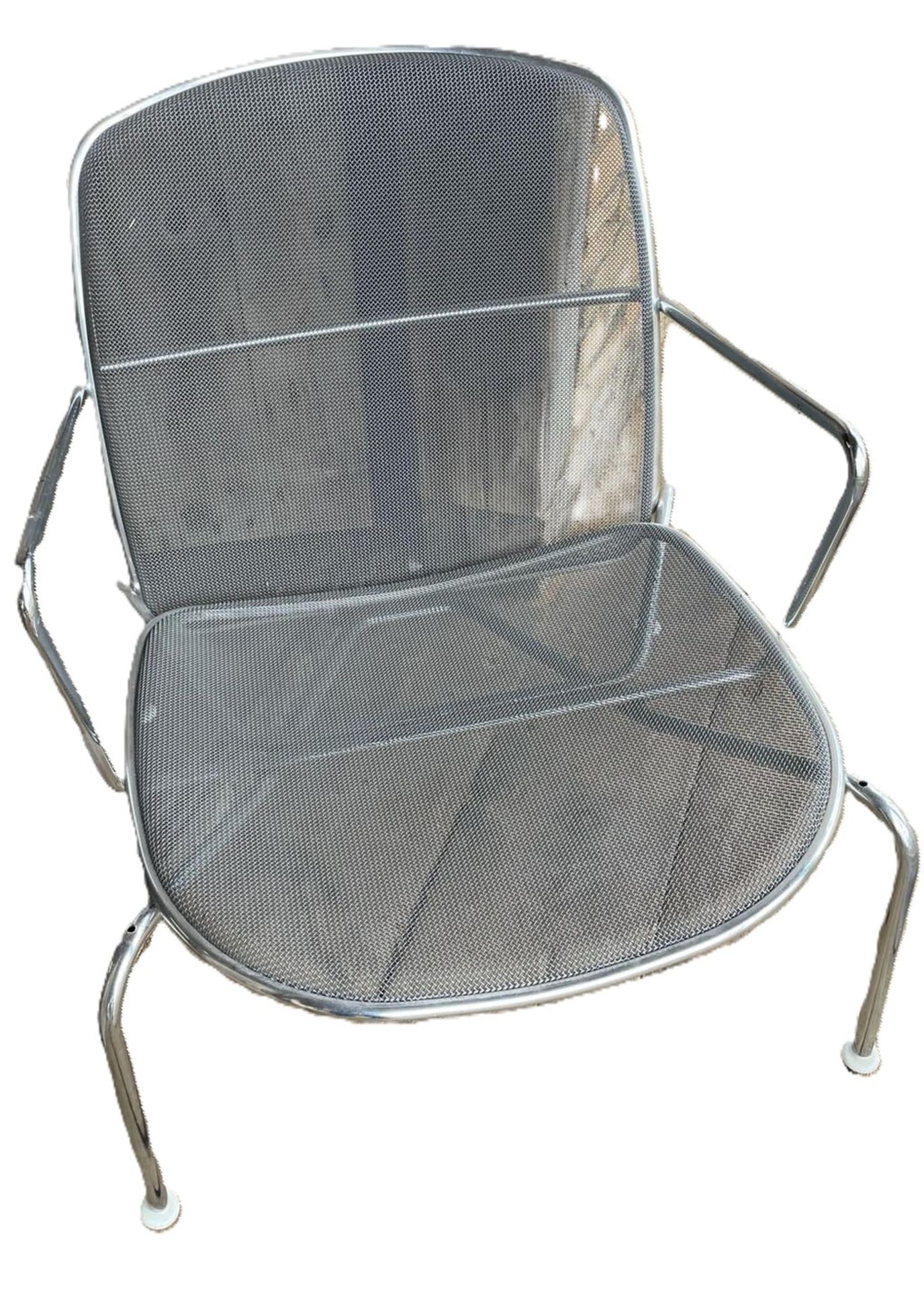 wohl Firma Knoll, Metall Longchair, Sitzfläche abnehmbar, Designklassiker aus den 80er Jahren.