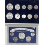 USA, Lot Münzensätze: American Series - Presidents Collection. In beschädigter Box. Und 2 x