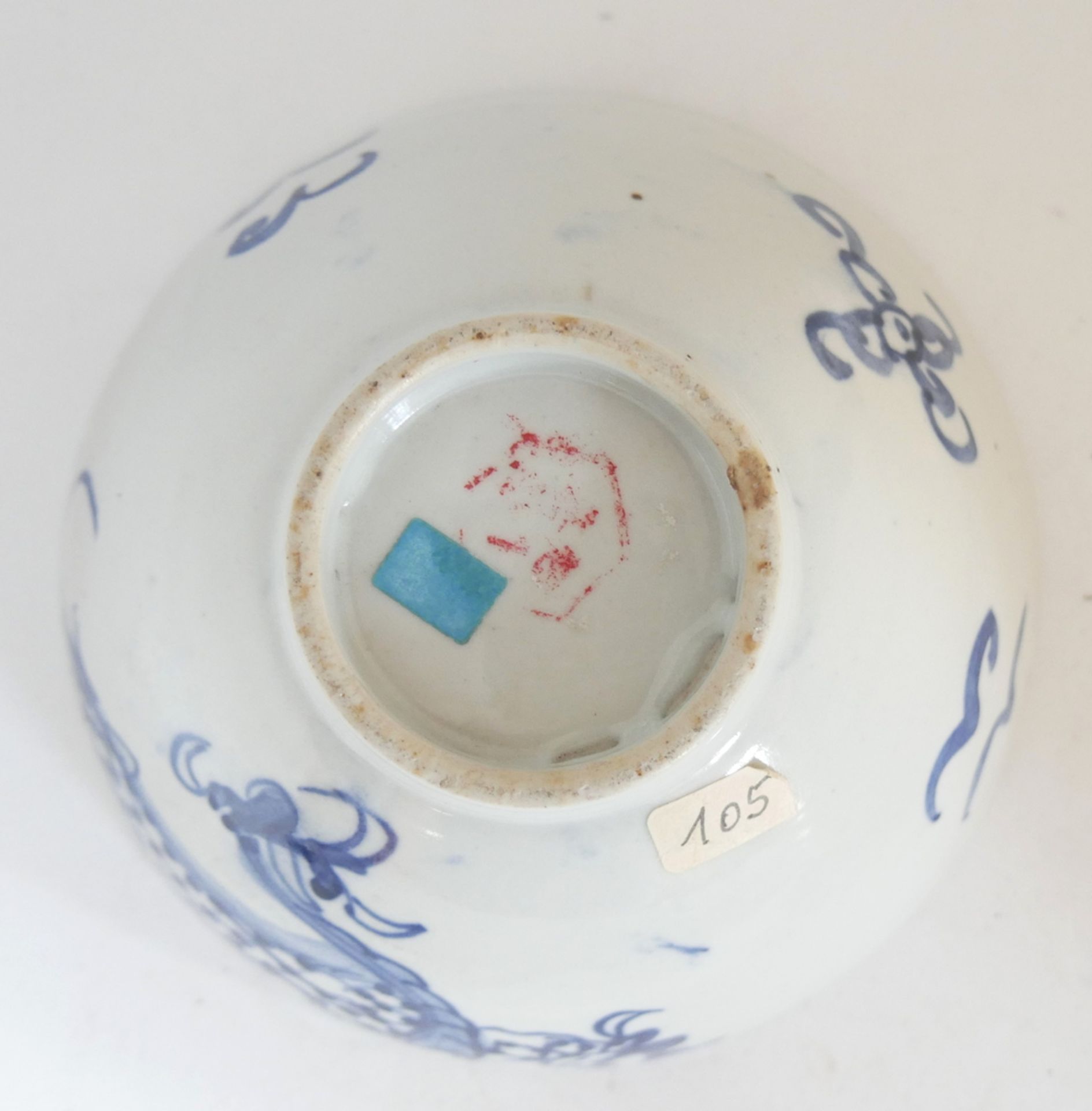 Aus Sammelauflösung! Altes chinesisches Porzellan des 19. Jahrhunderts. Schale "Drache" Blau - - Image 3 of 3