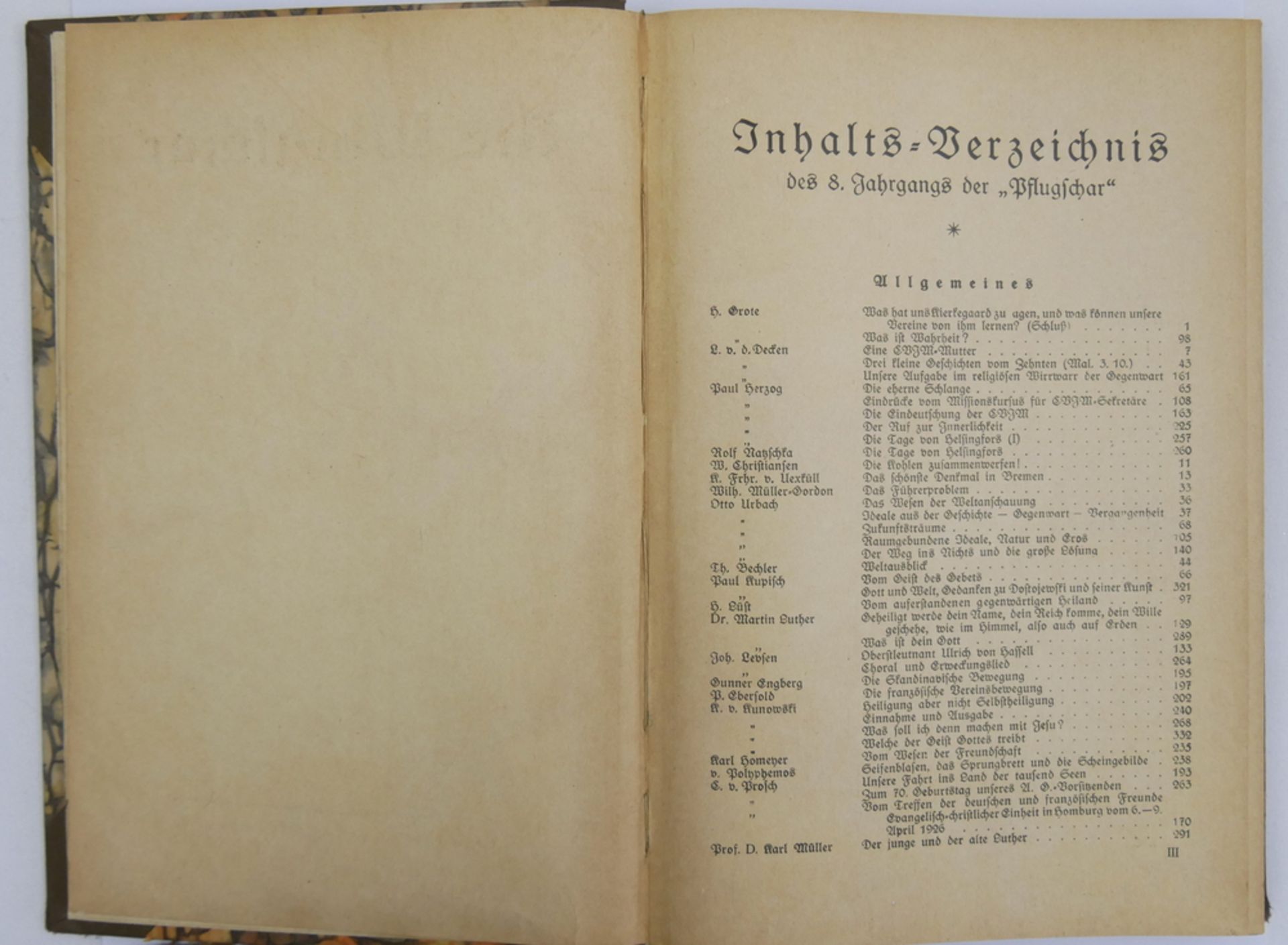 Die Pflugschar - Monatsblatt der christlichen Vereine junger Männer Deutschlands. 1926 - Image 2 of 2