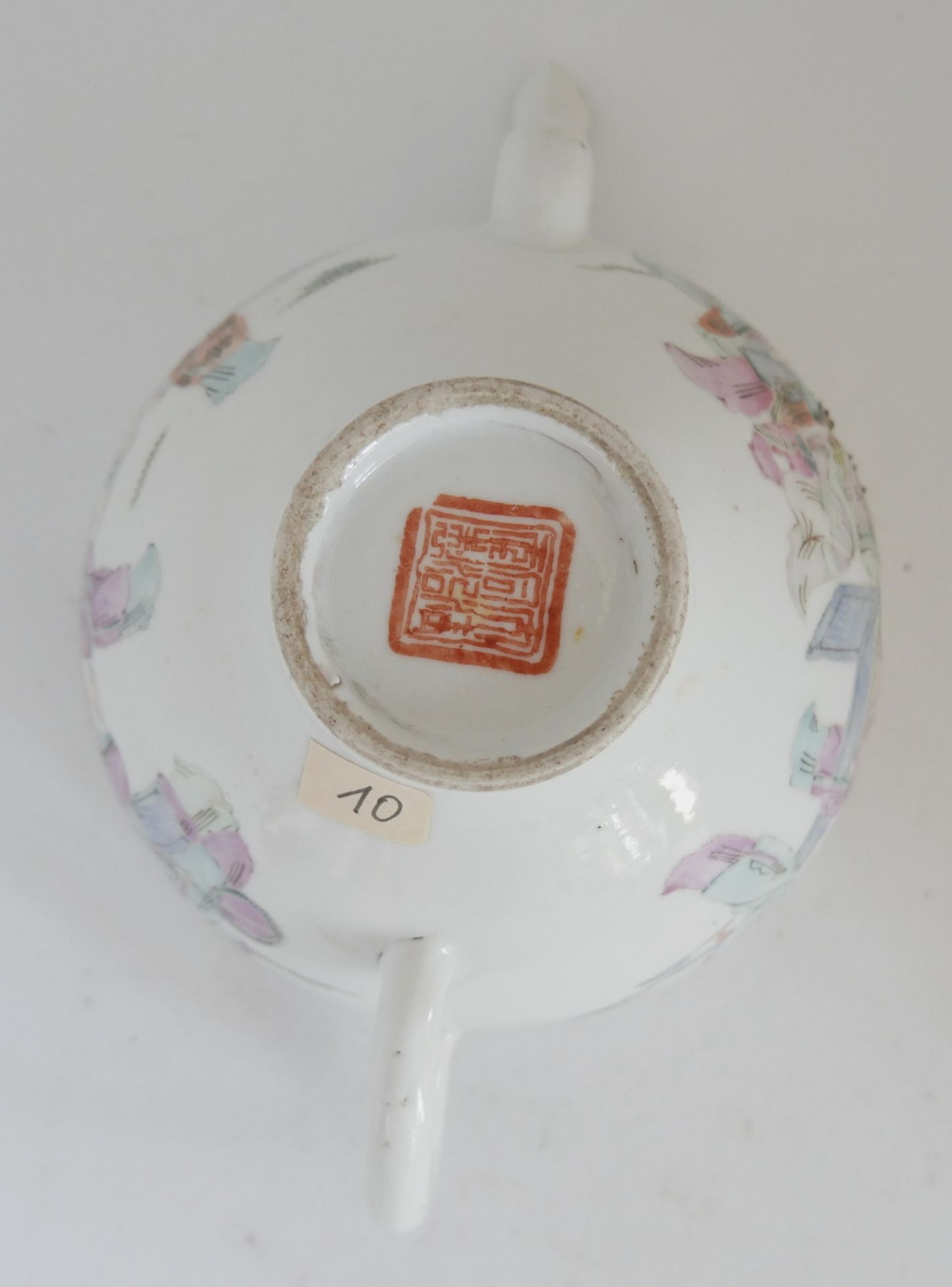 Aus Sammelauflösung! Altes chinesisches Porzellan des 19. Jahrhunderts. Teekanne, beidseitig mit - Bild 4 aus 4