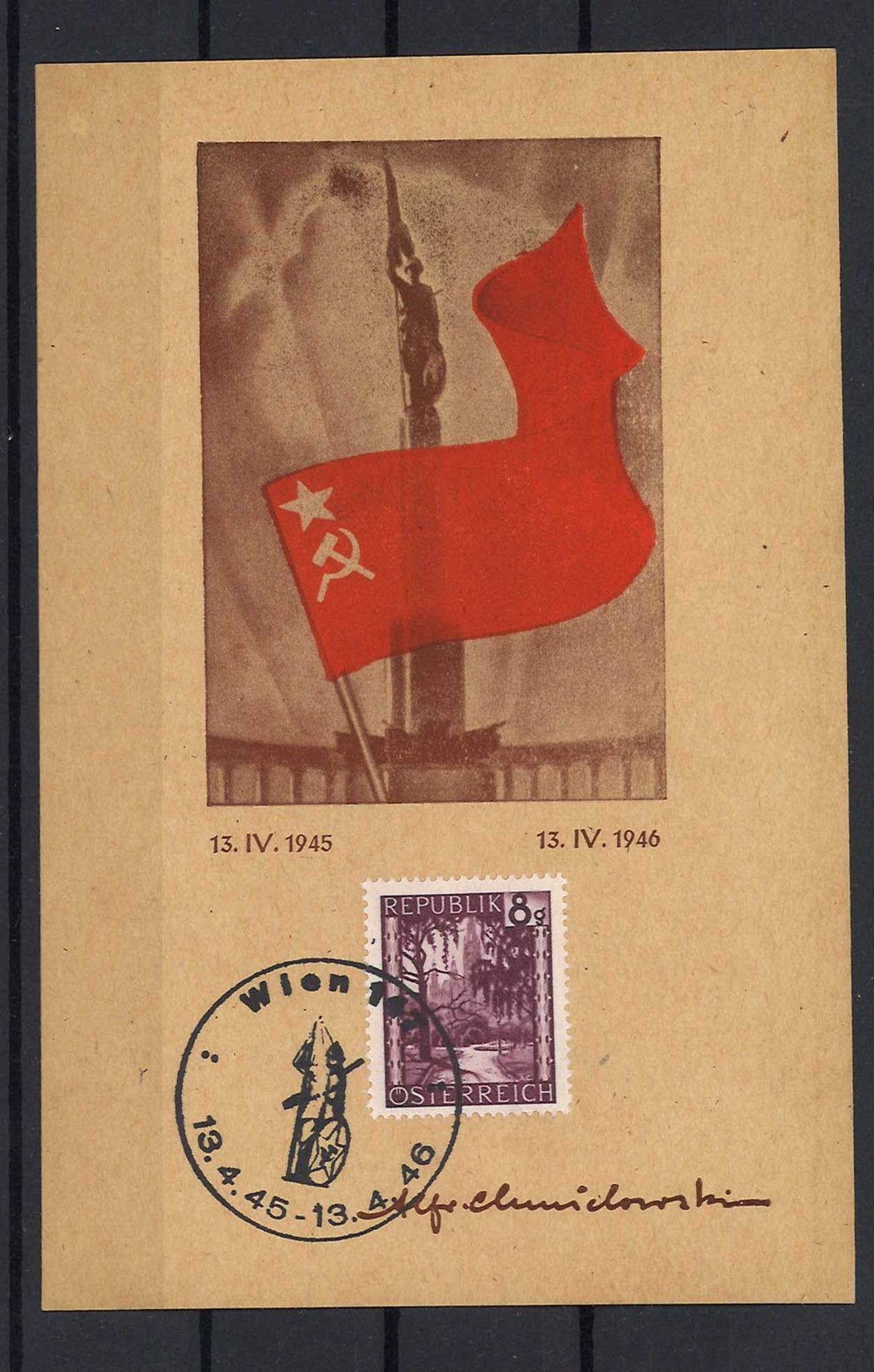 Österreich Sonderpostkarte Wien 1946, gestempelt