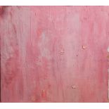 abstrakte Malerei in Pink, ohne Signatur, Spachtel-Technik auf wohl Styropor-Platte, Maße: Breite
