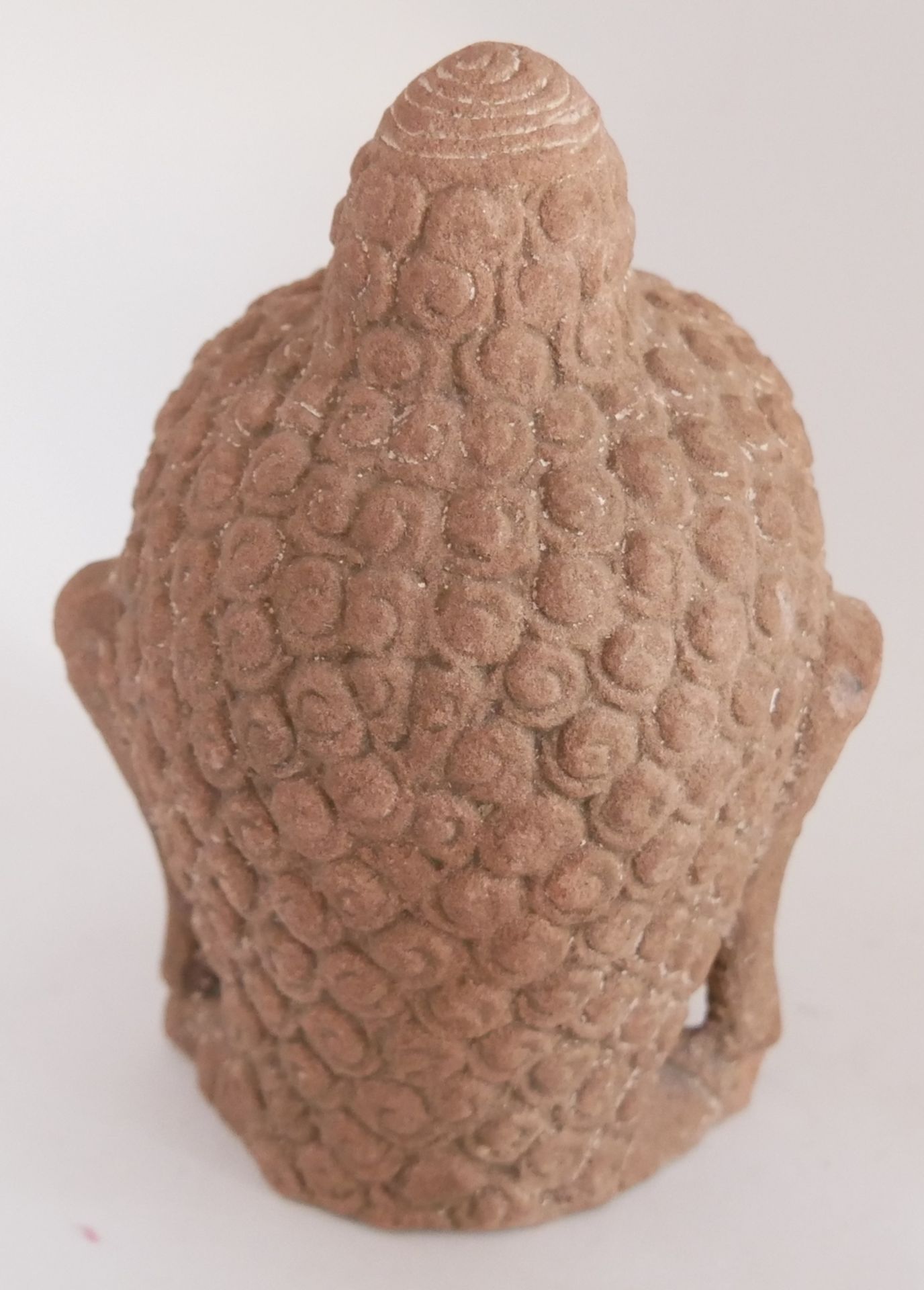 Sandstein Figur Buddha Kopf, sehr schöne Ausformung. Höhe ca. 17 cm - Bild 2 aus 2