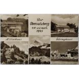 Postkarte "Der Obersalzberg vor und nach 1945" Hitlerhaus und Göringhaus, gelaufen