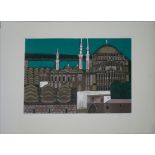 Unbekannter Künstler. Druck "Moschee Istanbul" Blatt 520K / 25/50, handsigniert (unleserlich).