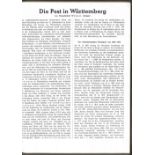 Die Post in Württemberg von Vizepräsident Wolpert, Stuttgart, Guter Zustand.