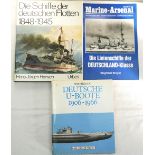 Lot Bücher, insgesamt 3 Stück. Dabei Deutsche U-Boote 1906-1966, Marine - Arsenal sowie die