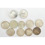 Lot Münzen BRD bestehend aus 7x 10 DM, 1x 5 DM sowie 3x 10 €