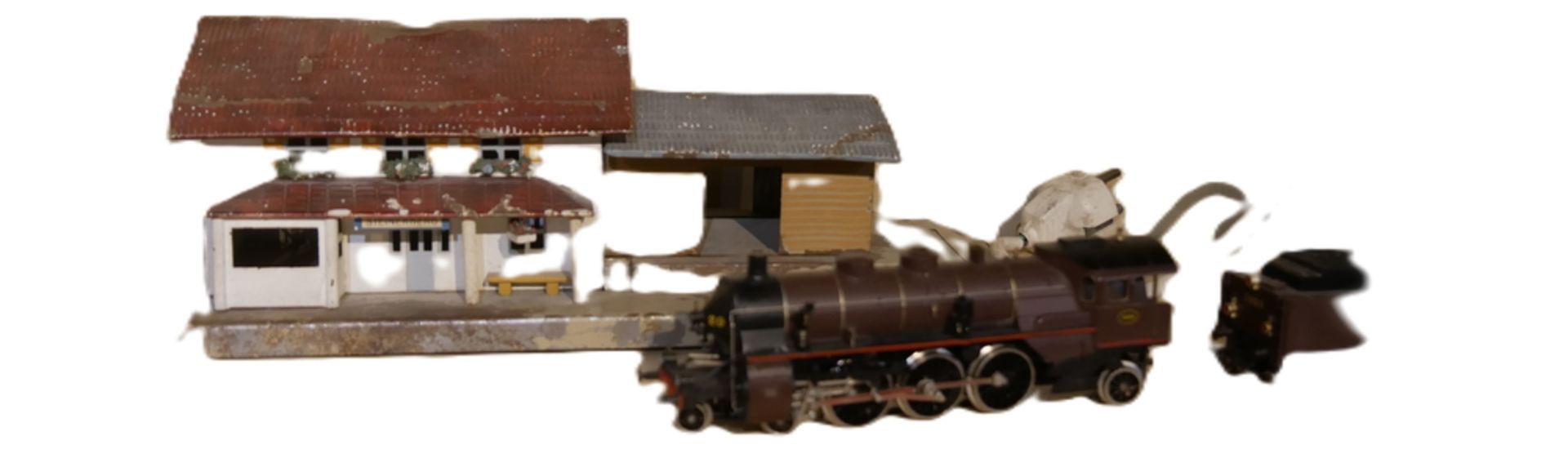 lot Eisenbahn, dabei Märklin HO Dampflok "5920", Bahnhof "Steinerberg", 1 Eisenbahntrafo Trix - Bild 2 aus 3