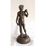 kleine Bronzefigur "David" Höhe ca. 12,5 cm