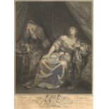Kupferstich "Tod von Kleopatra" Graviert von Johann Georg (1715-1808) nach dem Originalgemälde von